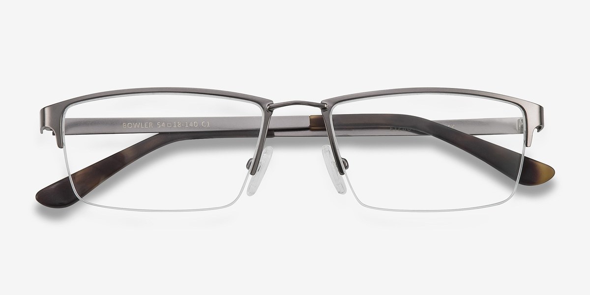 Bowler Gunmetal Metal Eyeglasses EyeBuyDirect