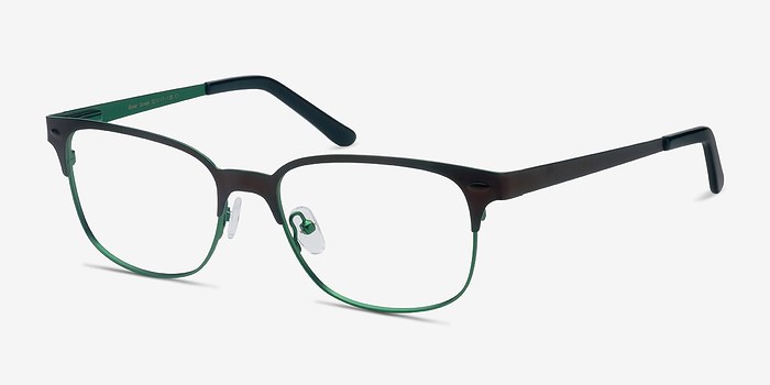 Baker Street Brown Green Metal Eyeglasses EyeBuyDirect