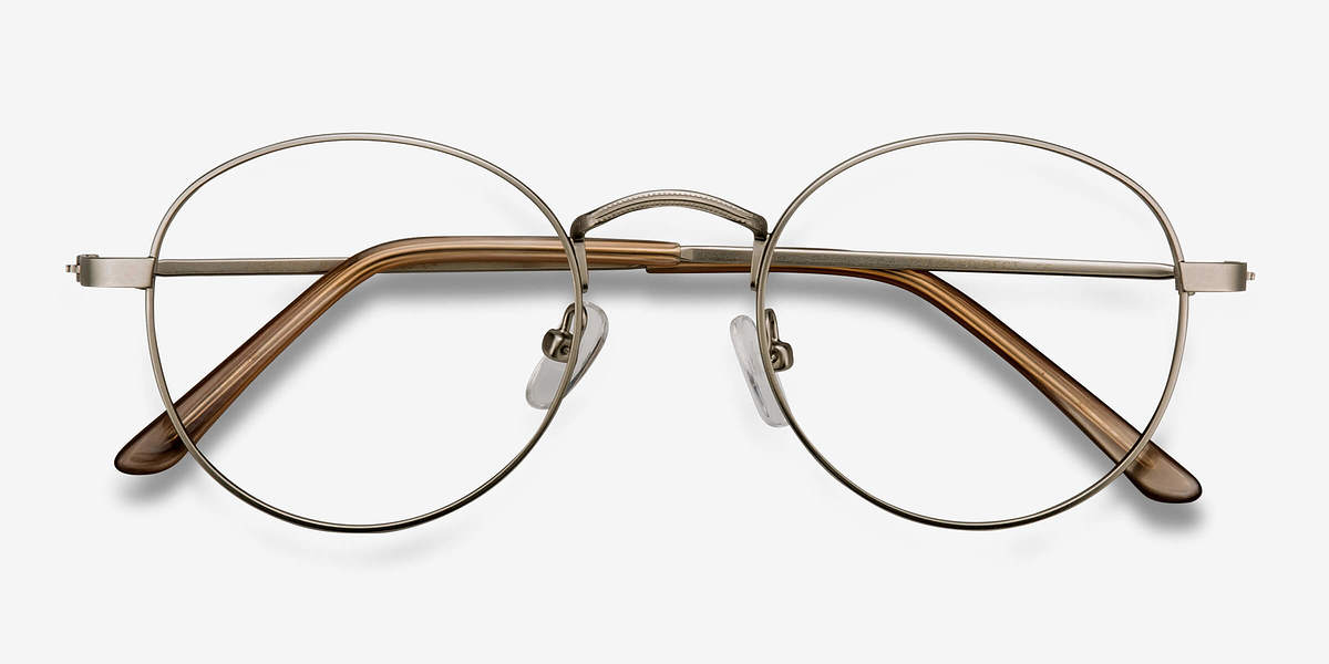 Cupertino Silver Metal Eyeglasses EyeBuyDirect