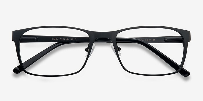 Dublin Black Metal Eyeglasses EyeBuyDirect