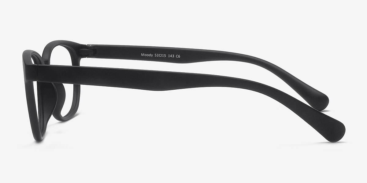 Moody | Matte Black Plastic Eyeglasses | EyeBuyDirect