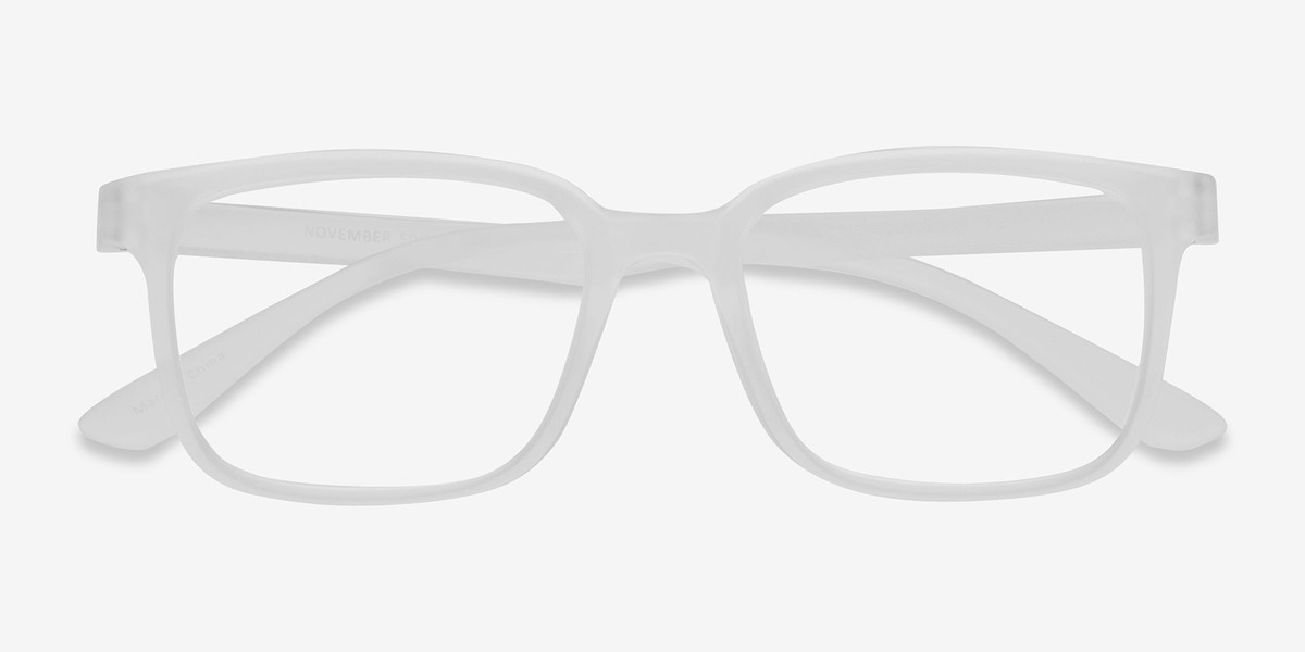 November Matte Clear Plastic Eyeglasses EyeBuyDirect