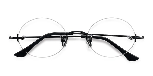 Silver Line | Black Metal Eyeglasses | EyeBuyDirect