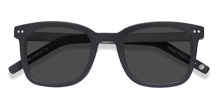 Peach | Matte Black Acetate Sunglasses | EyeBuyDirect