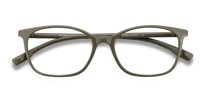 Glider Olive Green Plastic Eyeglasses EyeBuyDirect