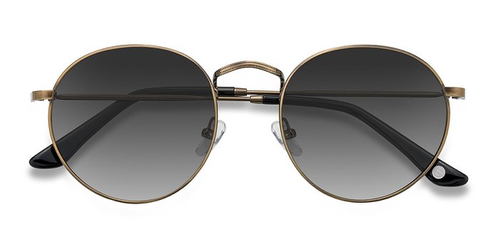 brown disclosure - vintage metal sunglasses