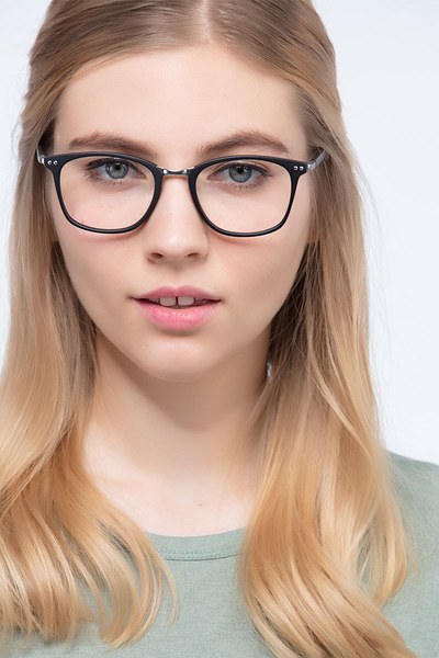 Savannah | Matte Black Metal Eyeglasses | EyeBuyDirect